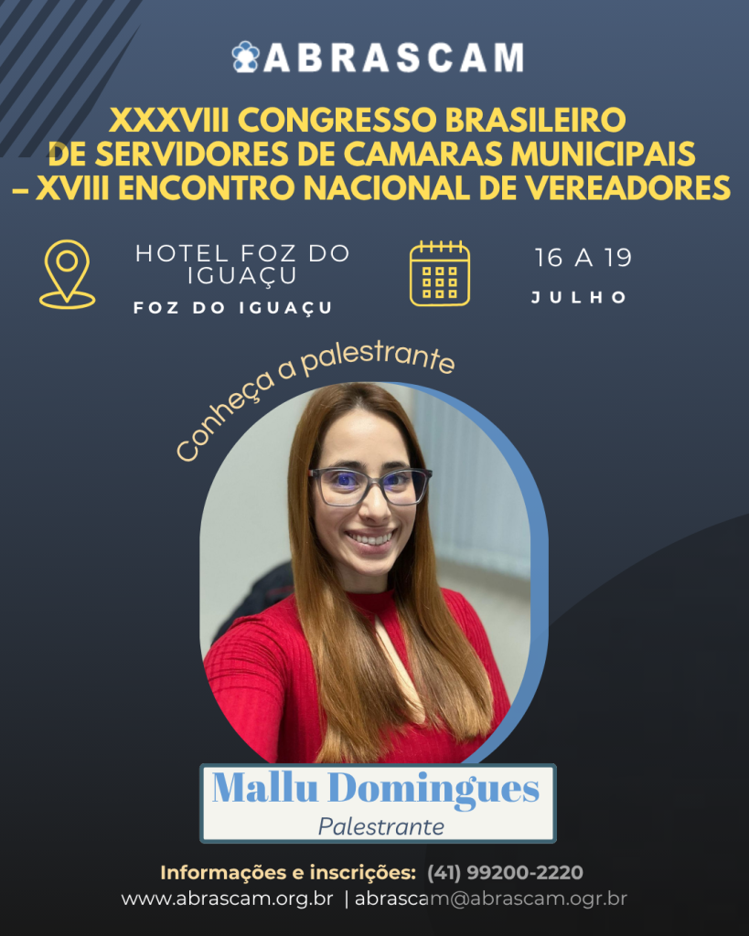 Confira a palestrante MALLU DOMINGUES no dia 18 de julho – XXXVIII CONGRESSO